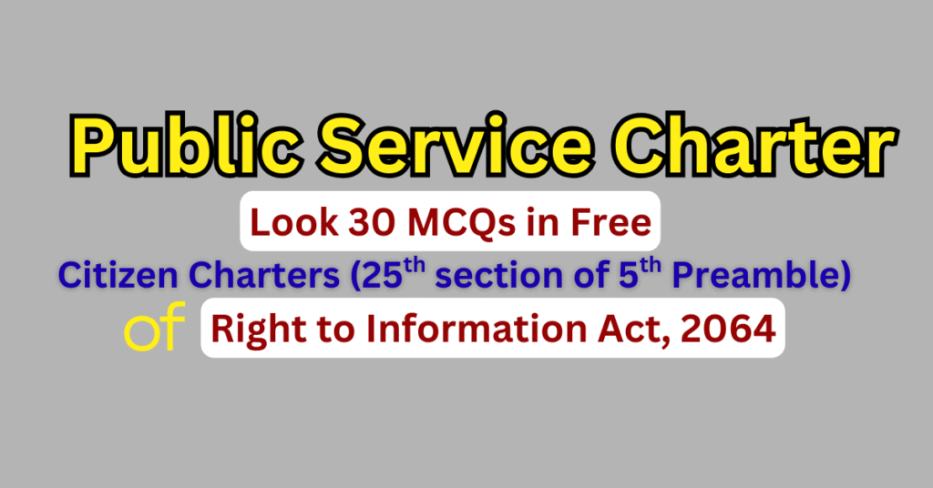 public service charter "Citizen Charters"